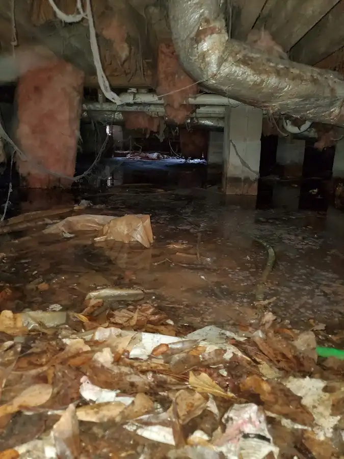 Crawl space flood assessment for Commercial Water Damage Restoration in Fallston